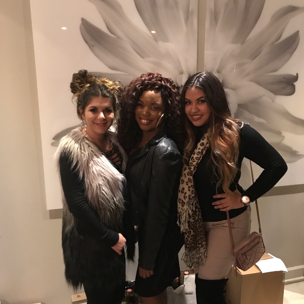 Ombré faux fur vest